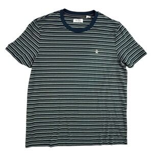 Original Penguin Men's XXL Striped Short Sleeve Polo Shirt Blue White Comfort